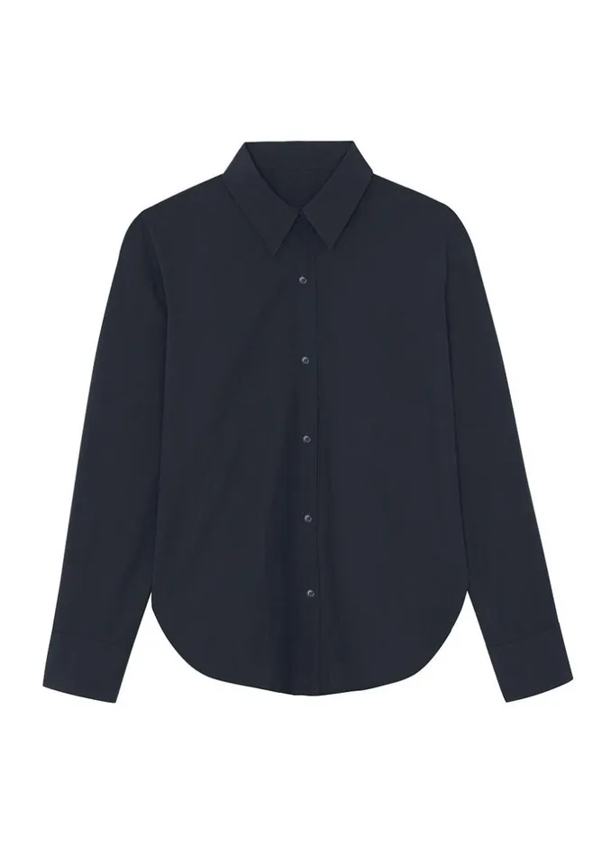 Women The Frankie Shop Tops Lotta Fluid Shirt Charcoal