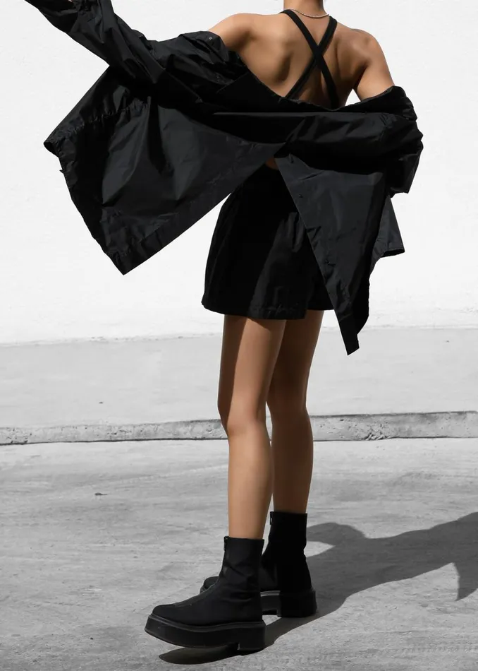 Women The Frankie Shop Tops Lucy Open Back Oversized Shirt Black