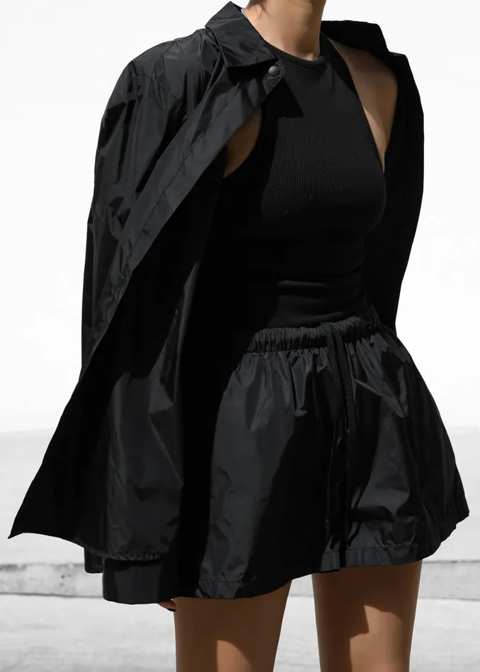 Women The Frankie Shop Tops Lucy Open Back Oversized Shirt Black