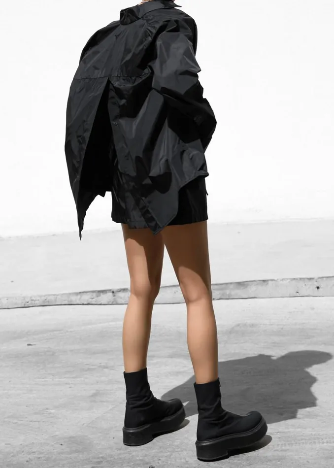 Women The Frankie Shop Tops Lucy Open Back Oversized Shirt Black