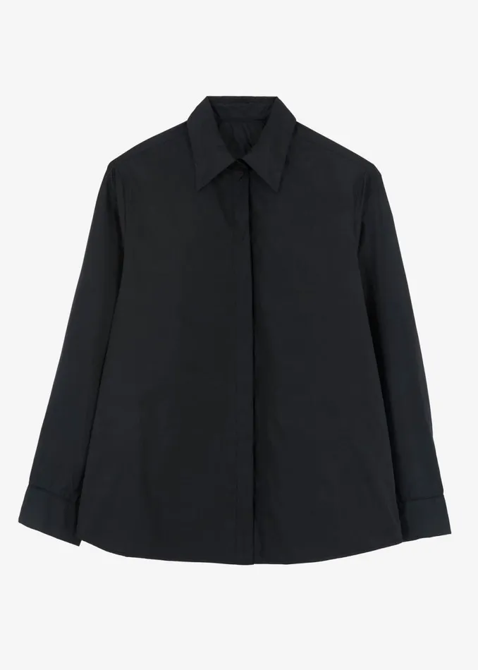 Women The Frankie Shop Tops Lucy Open Back Oversized Shirt Black