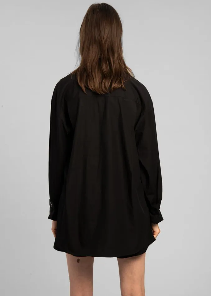 Women The Frankie Shop Tops Lui Organic Cotton Shirt Black
