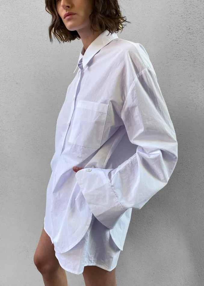 Women The Frankie Shop Tops Lui Organic Cotton Shirt White