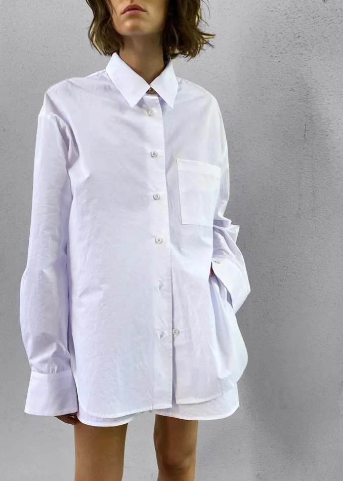 Women The Frankie Shop Tops Lui Organic Cotton Shirt White