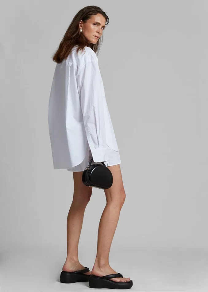 Women The Frankie Shop Tops Lui Organic Cotton Shirt White