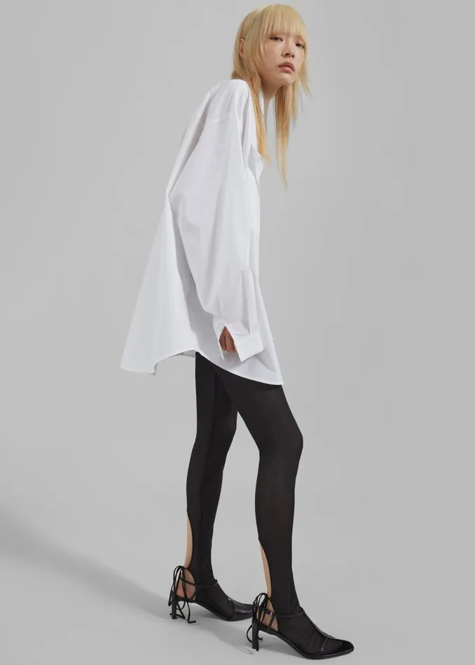 Women The Frankie Shop Tops Marin Button Up Utility Shirt White