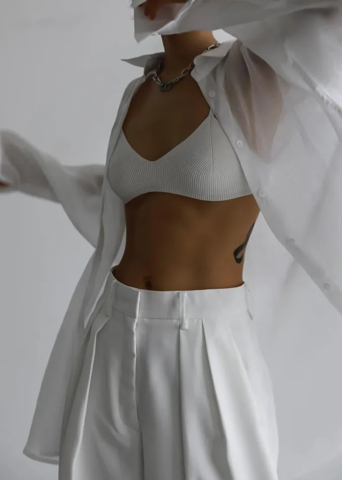 Women The Frankie Shop Tops Marlow Oversized Linen Shirt White