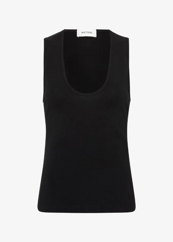 Women The Frankie Shop Tops Matteau Deep U Tank Black