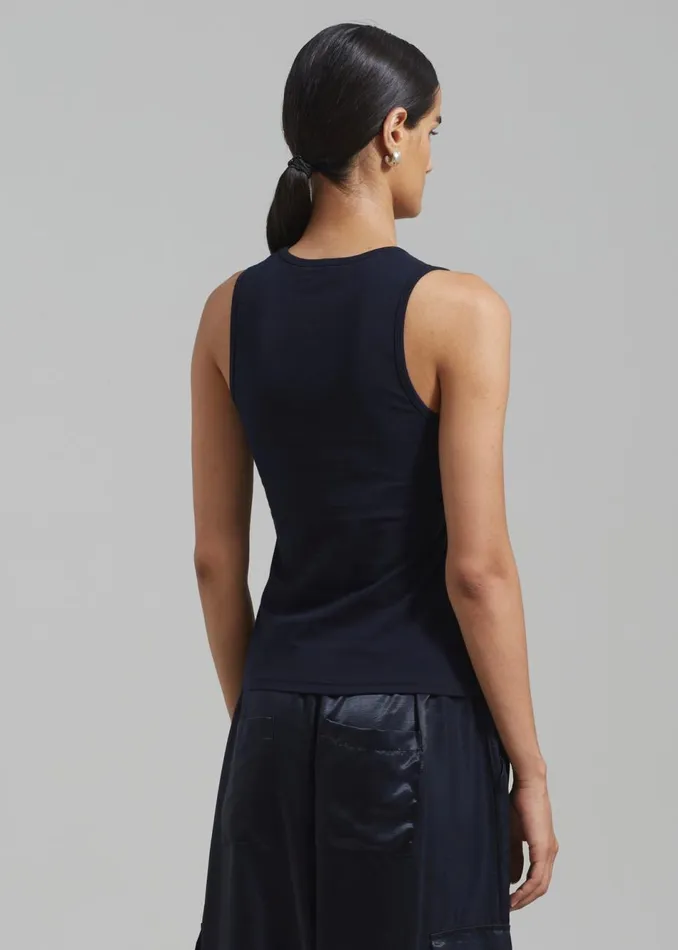 Women The Frankie Shop Tops Matteau Deep U Tank Navy