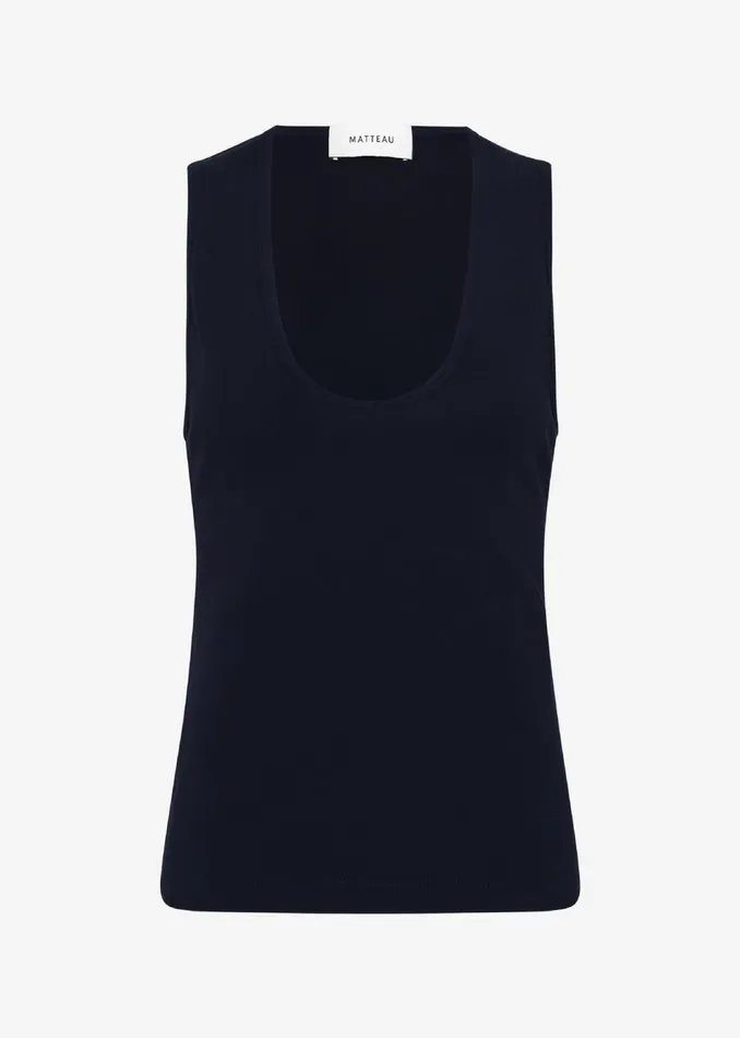 Women The Frankie Shop Tops Matteau Deep U Tank Navy