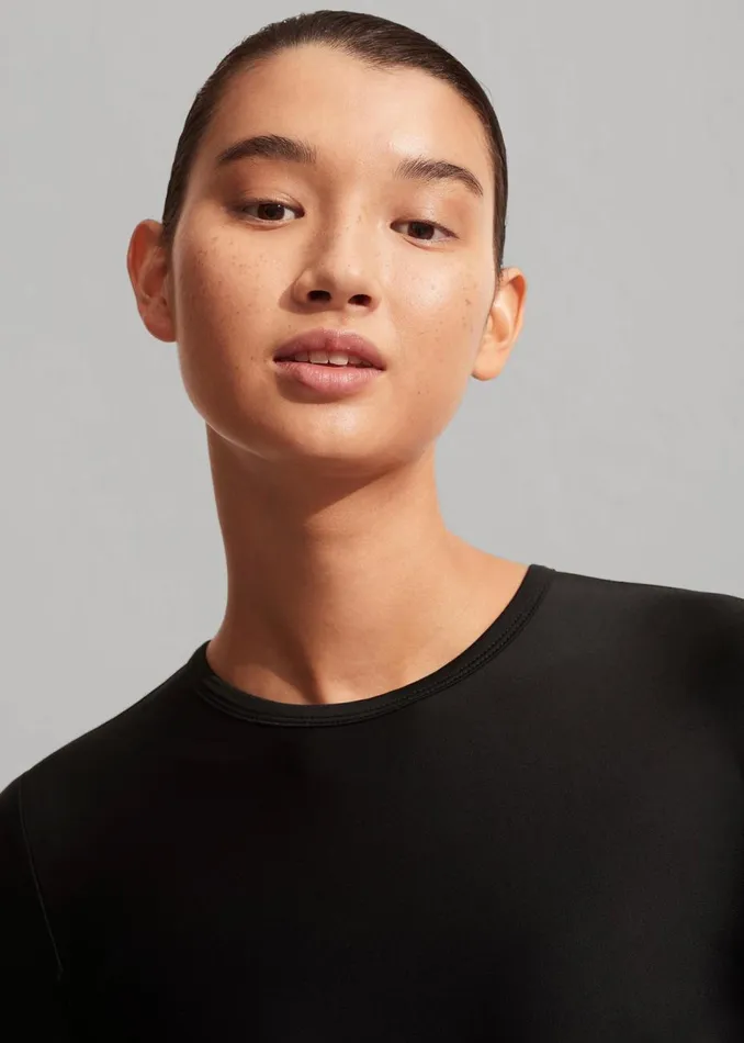 Women The Frankie Shop Tops Matteau Long Sleeve Sun Tee Black