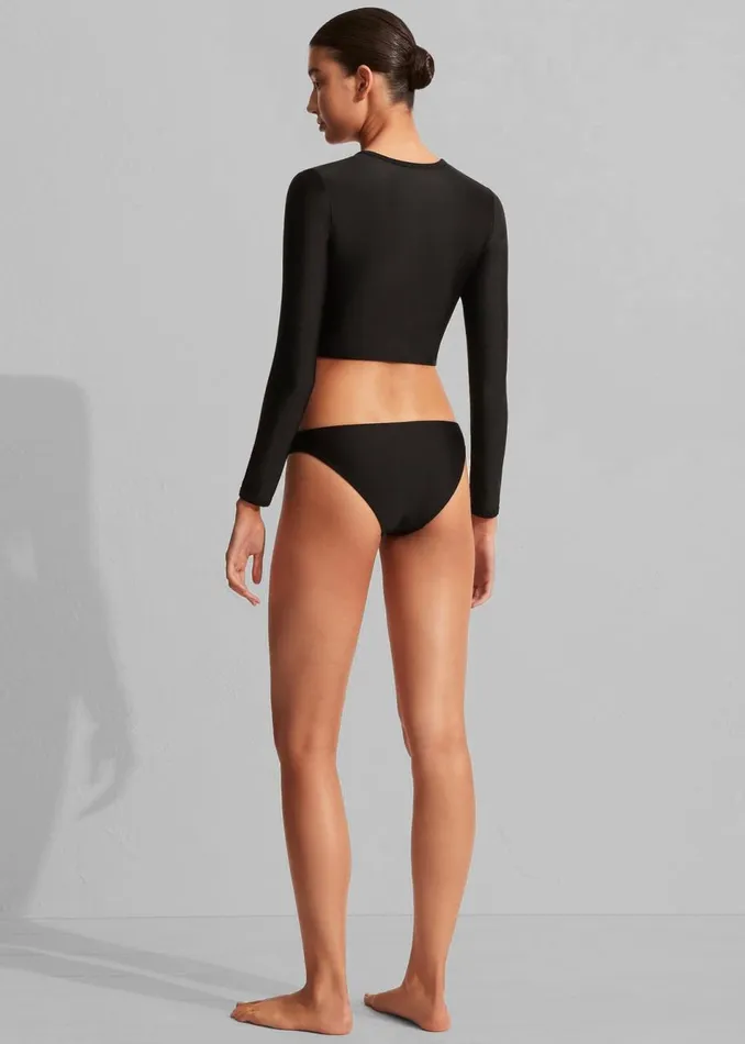 Women The Frankie Shop Tops Matteau Long Sleeve Sun Tee Black