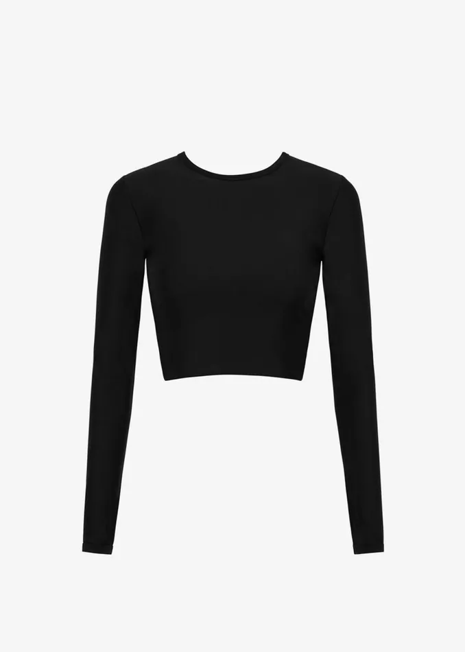 Women The Frankie Shop Tops Matteau Long Sleeve Sun Tee Black