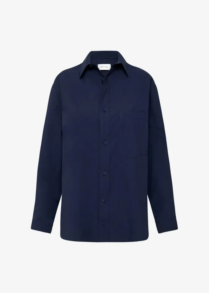 Women The Frankie Shop Tops Matteau Relaxed Shirt Navy