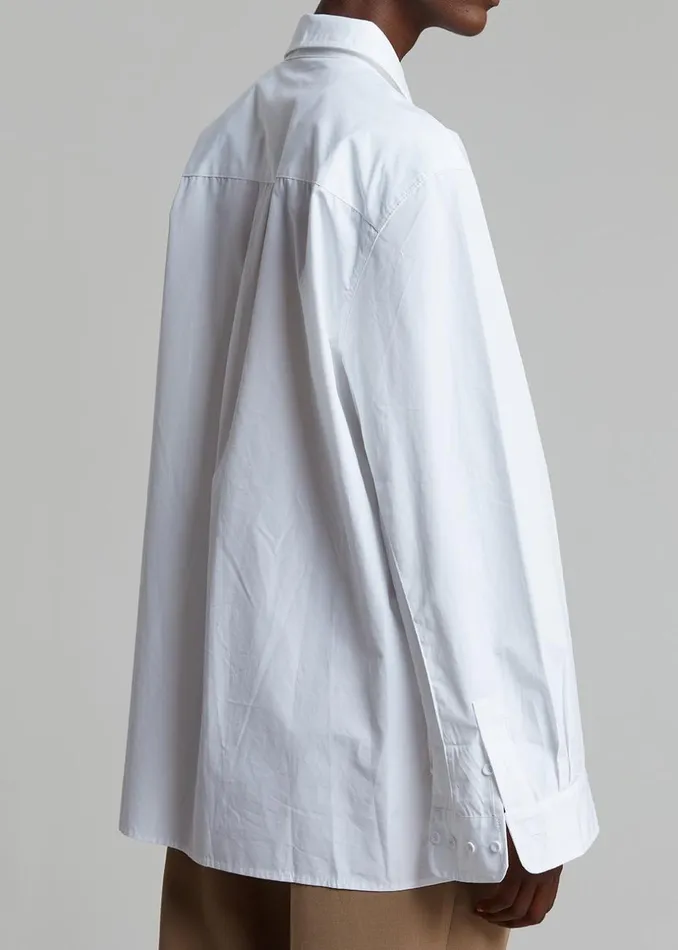Women The Frankie Shop Tops Mayim Oversized Shirt White