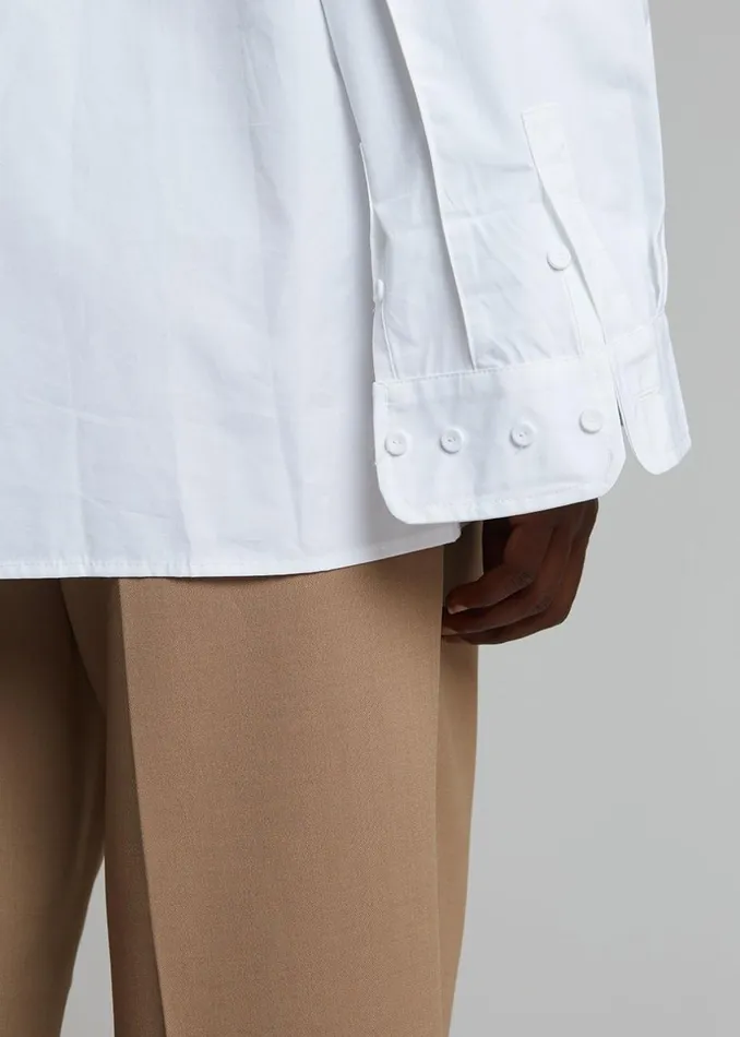 Women The Frankie Shop Tops Mayim Oversized Shirt White