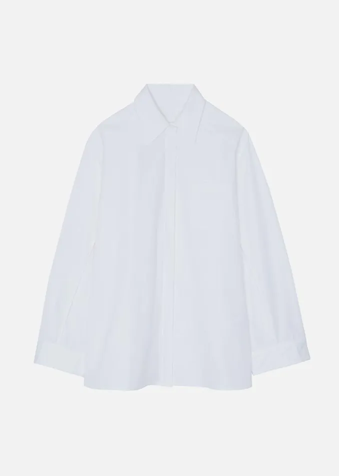 Women The Frankie Shop Tops Mayim Oversized Shirt White