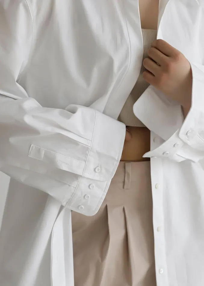 Women The Frankie Shop Tops Mayim Oversized Shirt White