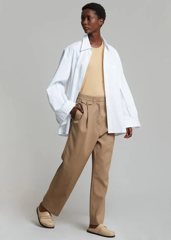 Women The Frankie Shop Tops Mayim Oversized Shirt White