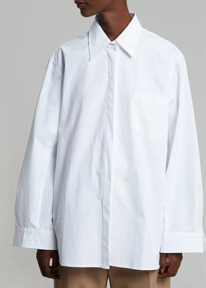 Women The Frankie Shop Tops Mayim Oversized Shirt White