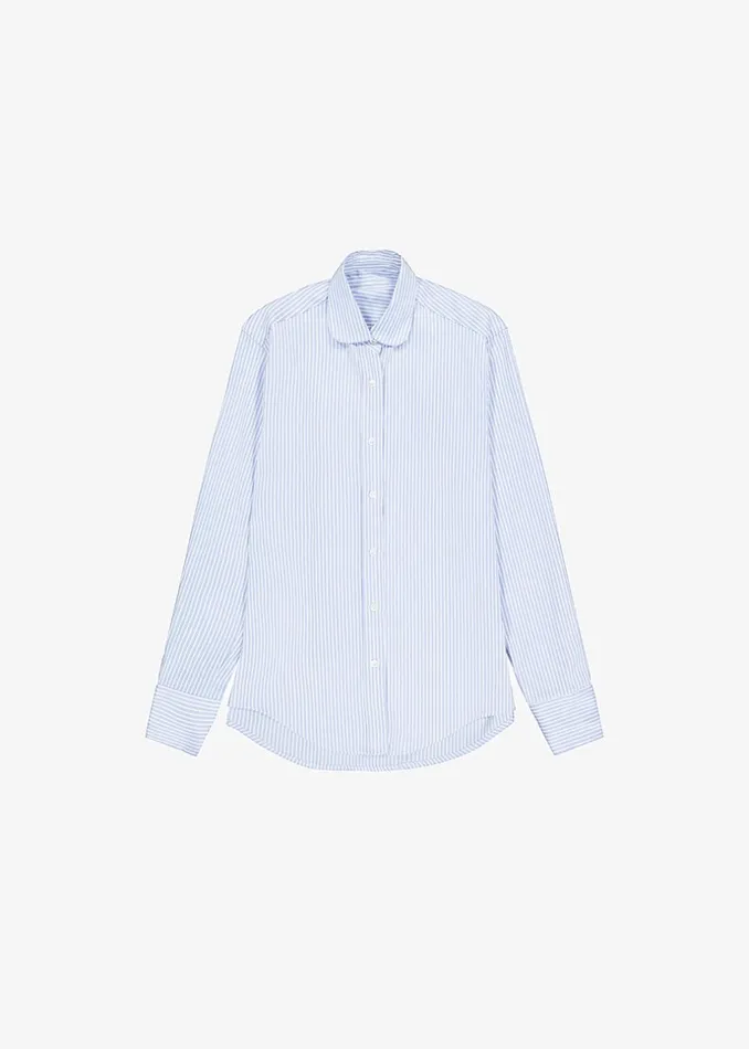 Women The Frankie Shop Tops Mina Shirt Blue Stripe