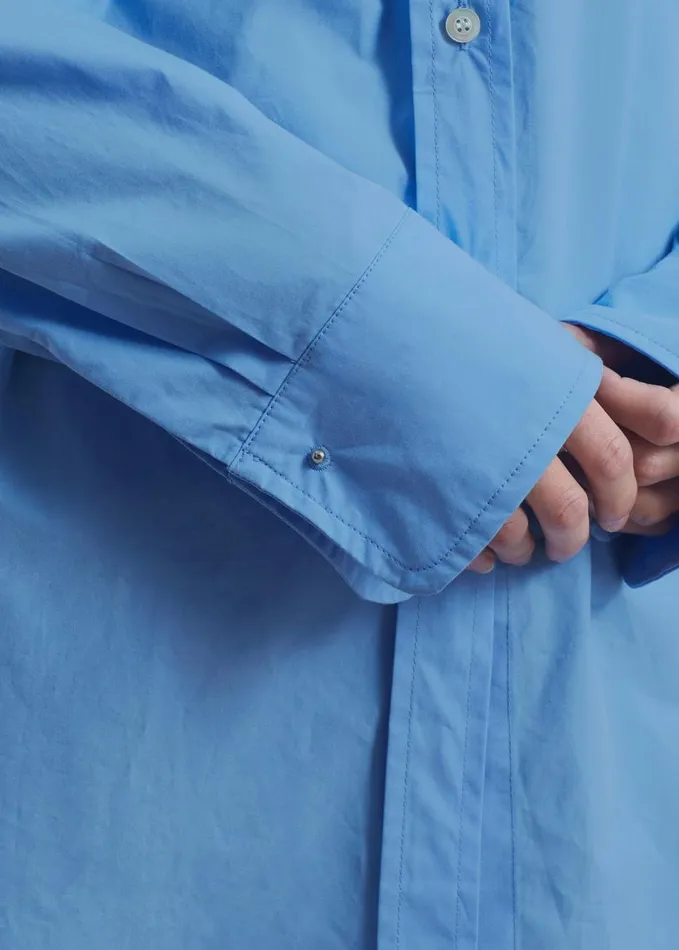Women The Frankie Shop Tops Neil Button Up Shirt Blue