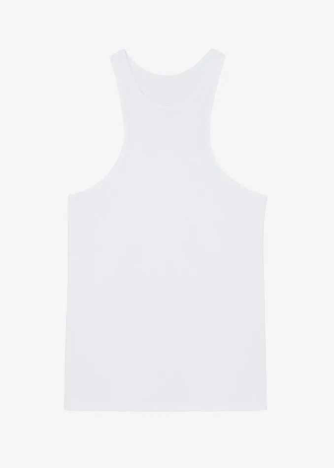 Women The Frankie Shop Tops Ophelia Rib Tank Top White