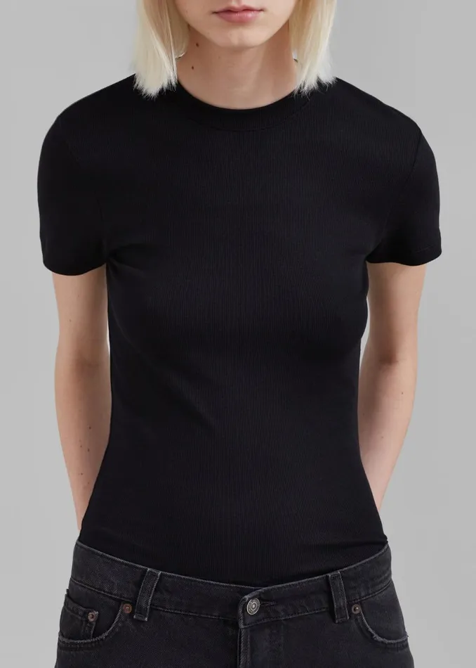 Women The Frankie Shop Tops Palmira Tee Black