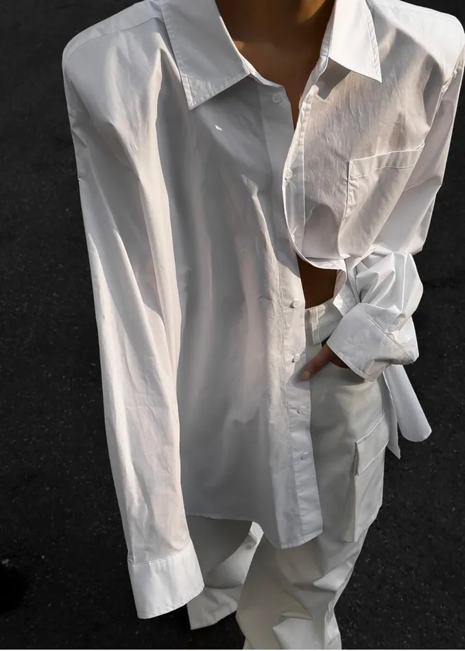 Women The Frankie Shop Tops Panama Oversized Shirt White