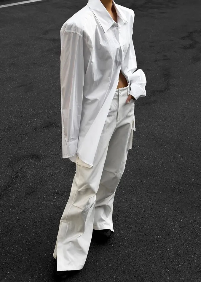 Women The Frankie Shop Tops Panama Oversized Shirt White