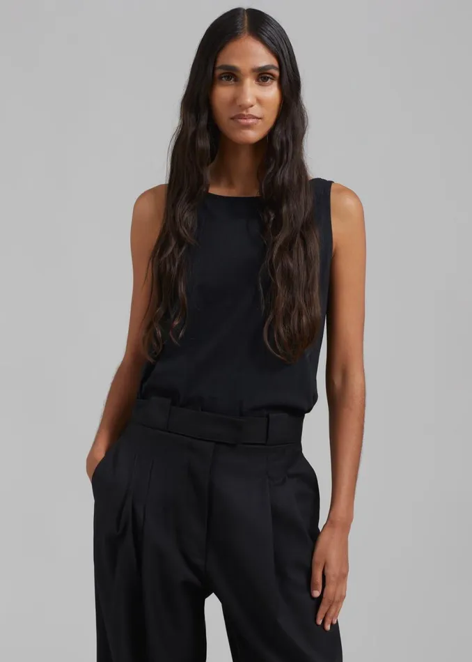 Women The Frankie Shop Tops Penelope Tank Top Black