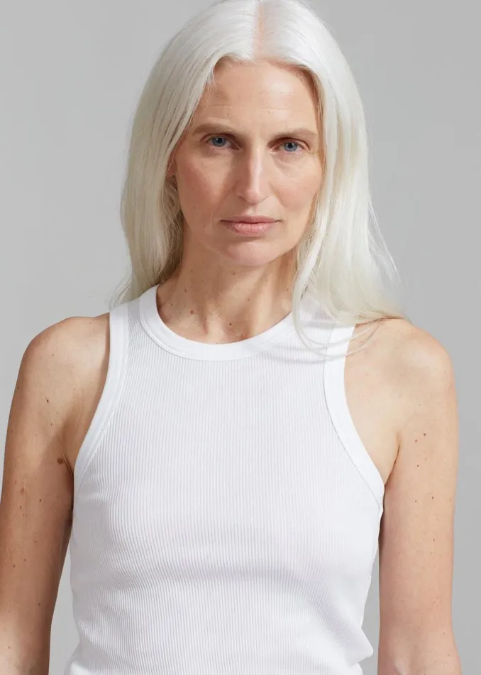 Women The Frankie Shop Tops Rhe Rib Tank Top White