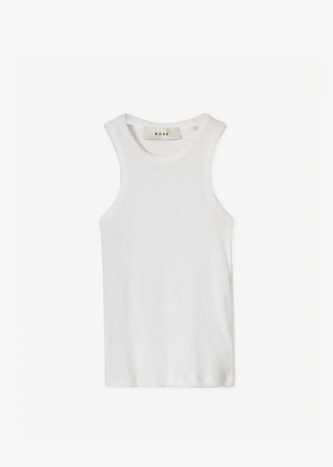 Women The Frankie Shop Tops Rhe Rib Tank Top White