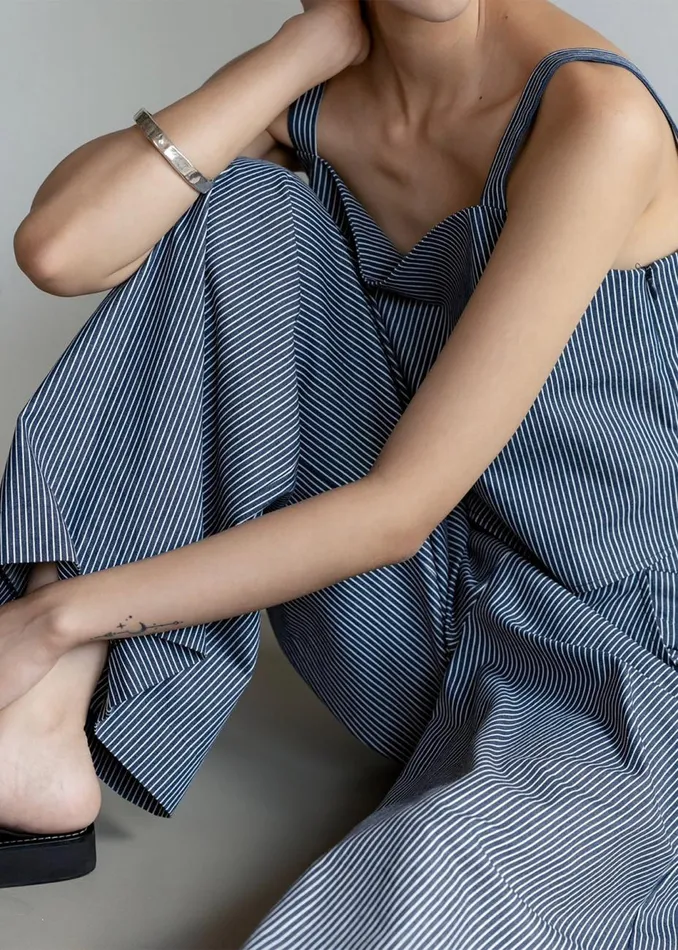 Women The Frankie Shop Tops Rosalind Cropped Tank White Stripe