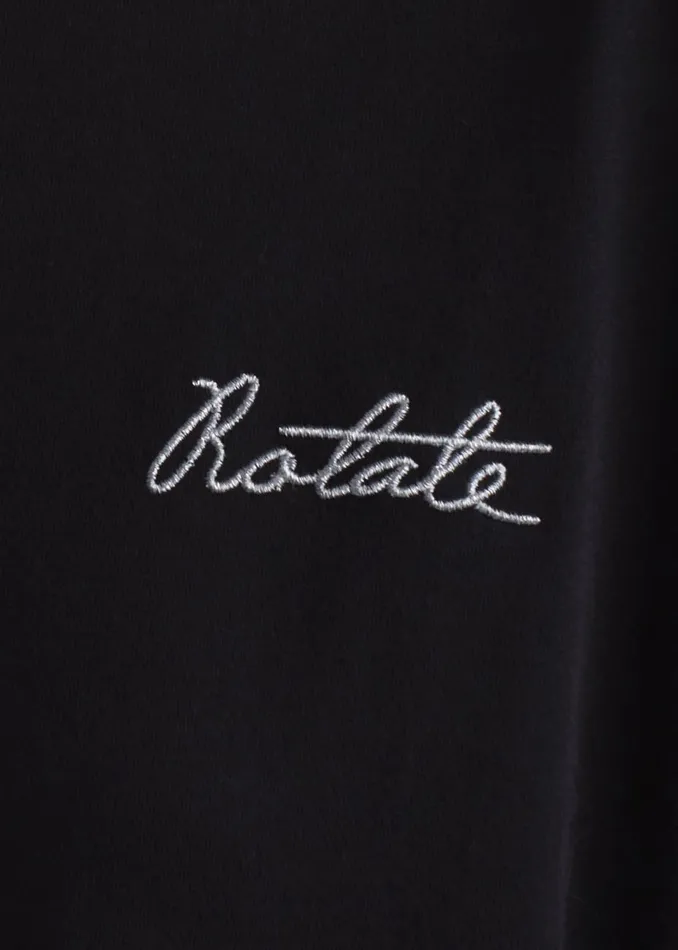 Women The Frankie Shop Tops Rotate Oversized Logo TShirt Black