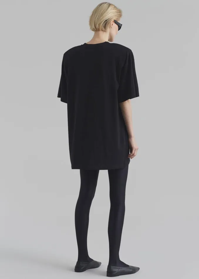 Women The Frankie Shop Tops Rotate Oversized Logo TShirt Black