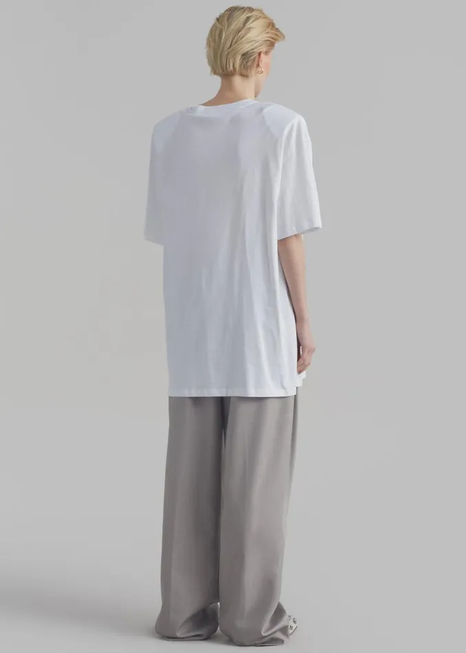 Women The Frankie Shop Tops Rotate Oversized Logo TShirt Bright White