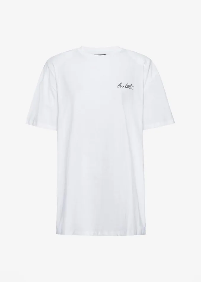 Women The Frankie Shop Tops Rotate Oversized Logo TShirt Bright White