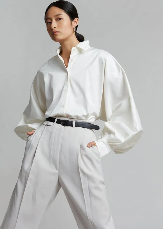 Women The Frankie Shop Tops Sabi Blouse Ivory