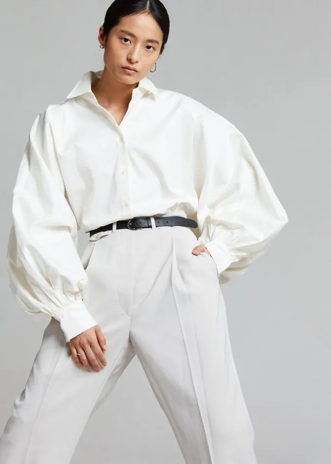 Women The Frankie Shop Tops Sabi Blouse Ivory