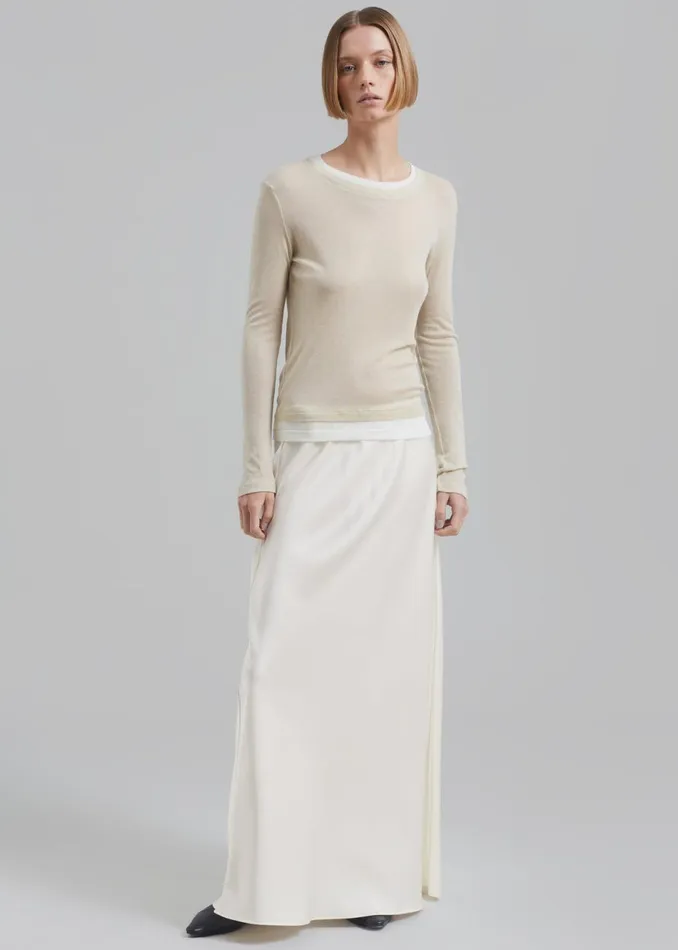 Women The Frankie Shop Tops Scottie Layered Tee Butter