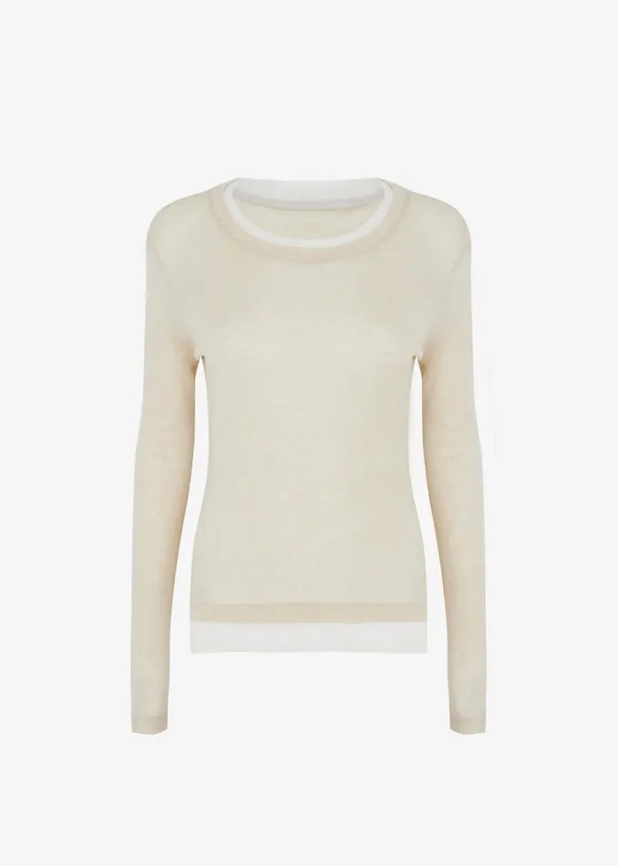 Women The Frankie Shop Tops Scottie Layered Tee Butter