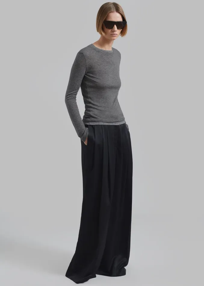 Women The Frankie Shop Tops Scottie Layered Tee Grey