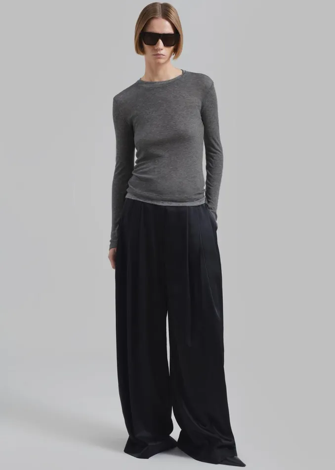 Women The Frankie Shop Tops Scottie Layered Tee Grey
