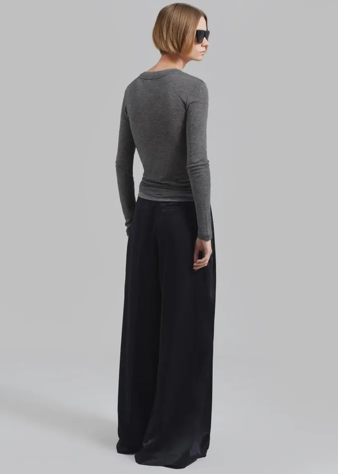 Women The Frankie Shop Tops Scottie Layered Tee Grey