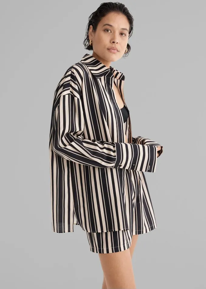Women The Frankie Shop Tops Solaqua The Amelie Shirt Cinque Stripe