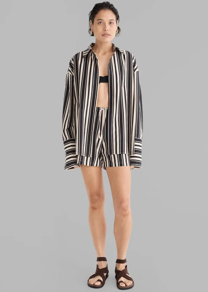 Women The Frankie Shop Tops Solaqua The Amelie Shirt Cinque Stripe