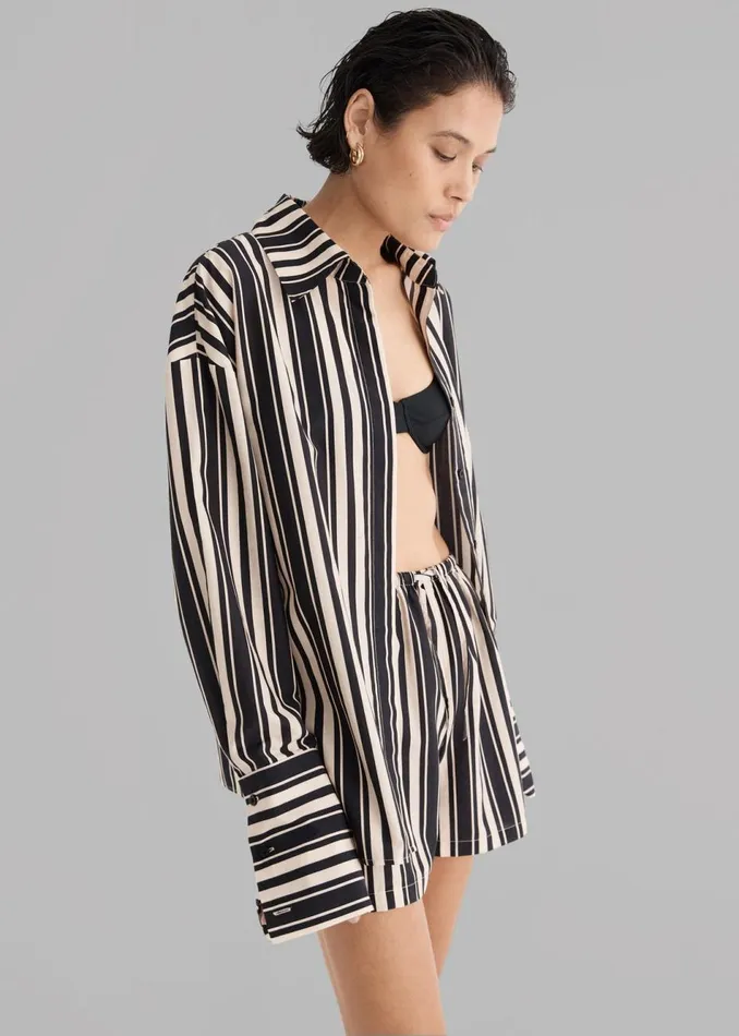 Women The Frankie Shop Tops Solaqua The Amelie Shirt Cinque Stripe