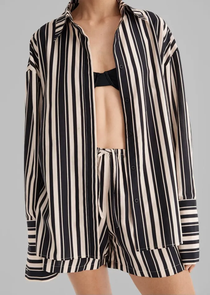 Women The Frankie Shop Tops Solaqua The Amelie Shirt Cinque Stripe