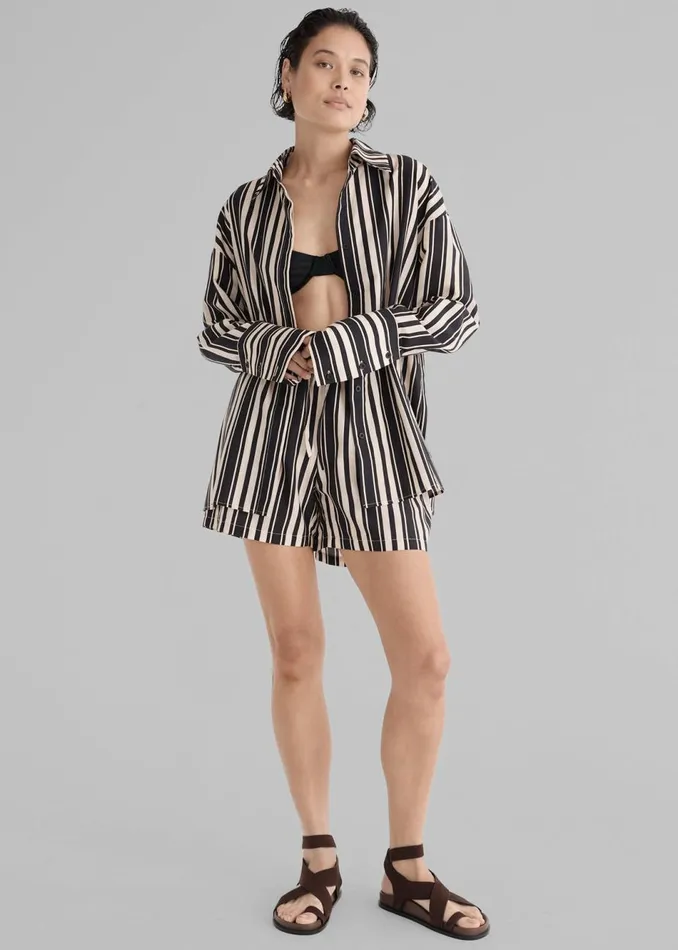 Women The Frankie Shop Tops Solaqua The Amelie Shirt Cinque Stripe